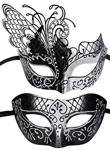 Couple's Venetian Masquerade Masks Accessory