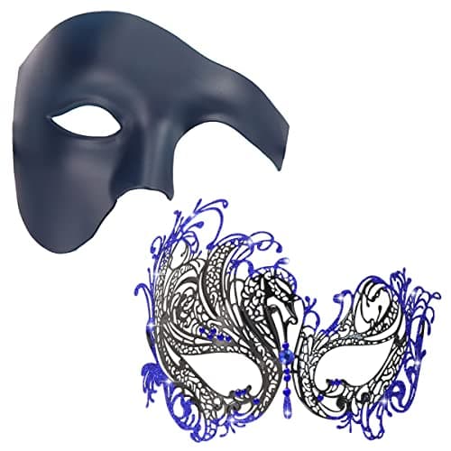 Couples Masquerade Mask Set for Holidays & Parties