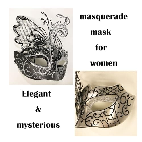 Masquerade Mask Set for Women Couples Venetian Mardi Gras Halloween