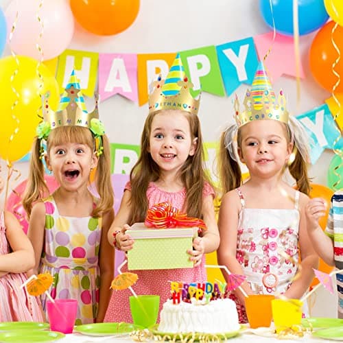 Princess and Prince Crown Hats for Kids Birthday Party