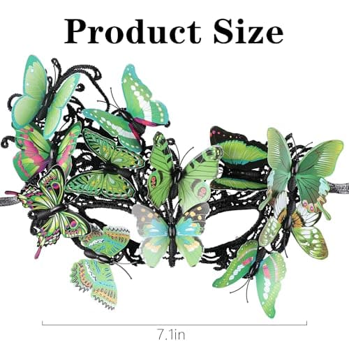 Zinniday Vintage Butterfly Masquerade Mask for Women Cosplay Prom