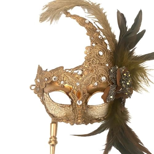 MasqStudio Brocade Lace Masquerade Mask for Mardi Gras & Parties