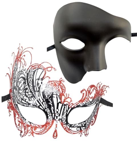 Coolwife Phantom of the Opera One-Eyed Masquerade Mask Costumes