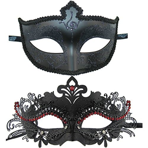 Coddsmz Couple Roman Metal Mask for Halloween Costaumes