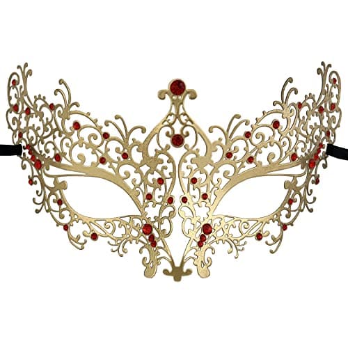 XVEVINA Couples Mardi Gras Venetian Masquerade Mask Set Party Costume Accessory