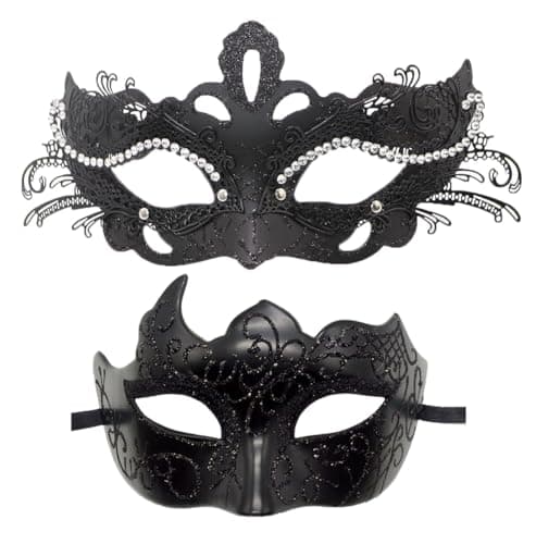 Coolwife Metal Venetian Masquerade Mask for Mardi Gras Party Evening Prom