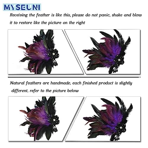 Couple Masquerade Mask - Feathered Purple Mask for Masquerade, Mardi Gras, Halloween Cosplay Prom, Christmas