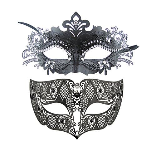 Couples Venetian Masquerade Mask Set for Women and Men