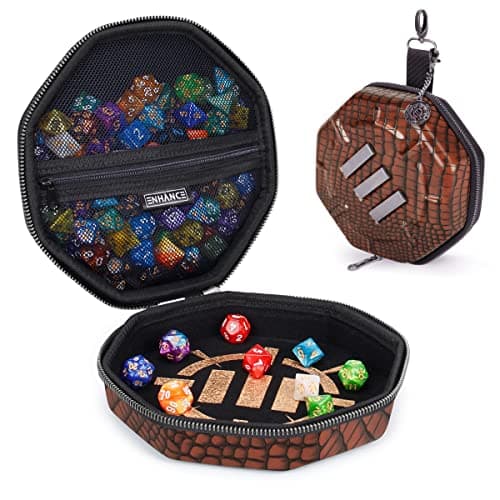 Rugged Black DND Dice Tray & Case for 150 D&D Shakers - Perfect for Game Night