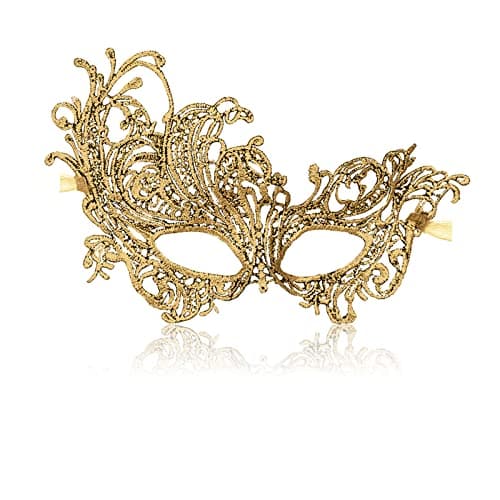 FunMular Black Lace Masquerade Mask for Women Venetian Party Halloween