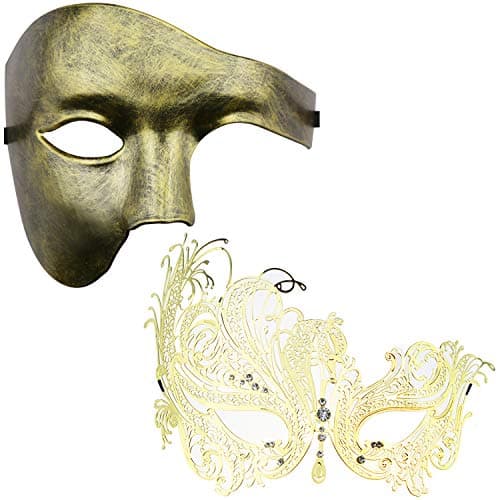 Couples Masquerade Mask Set for Holidays & Parties