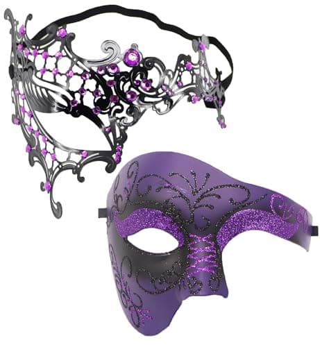 Coolwife Phantom of the Opera One-Eyed Masquerade Mask Costumes