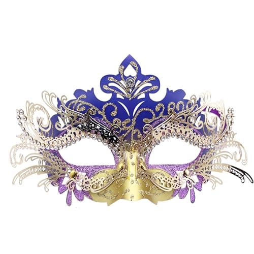 Geek-M Masquerade Metal Masks for Halloween & Mardi Gras