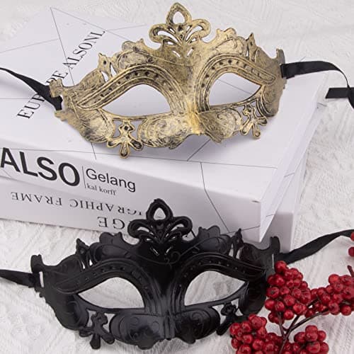 FEQO 16 Pieces Vintage Venetian & Antique Masquerade Masks