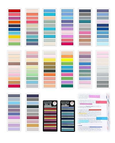 WSCHU 104 Color Morandi 2320pcs Book Tabs & Page Markers