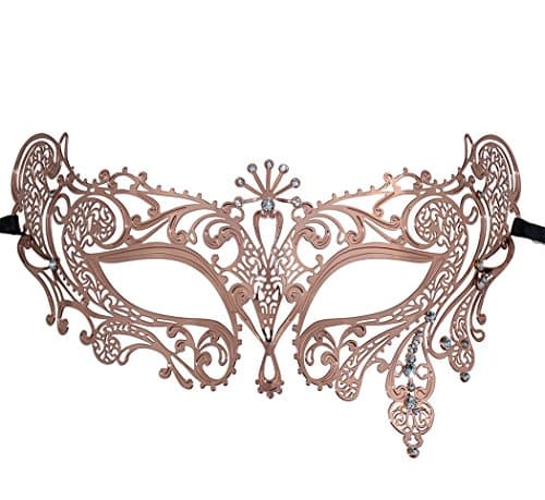 Coddsmz Laser Cut Metal Masquerade Mask for Venetian Parties
