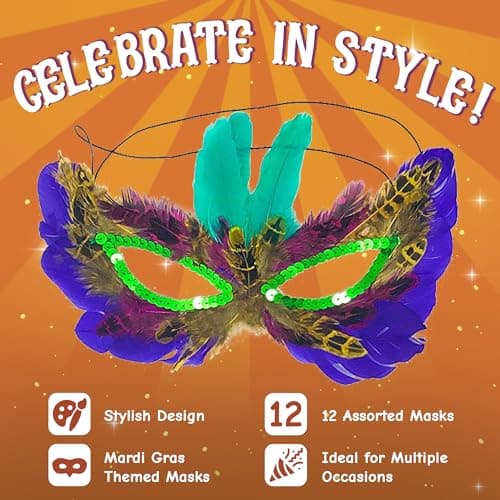 Antifaces Elegantes Mardi Gras Masks for Parties & Celebrations