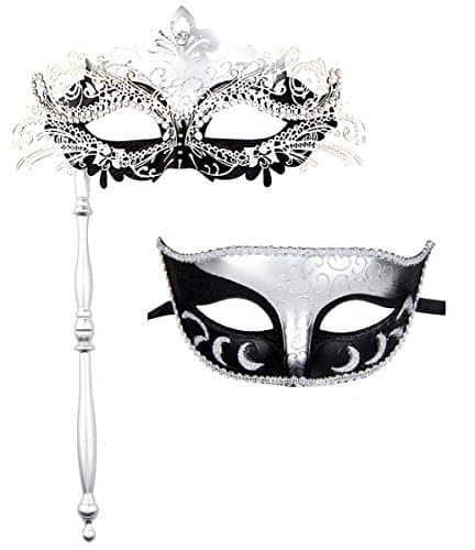 Couple's Venetian Masquerade Masks Accessory