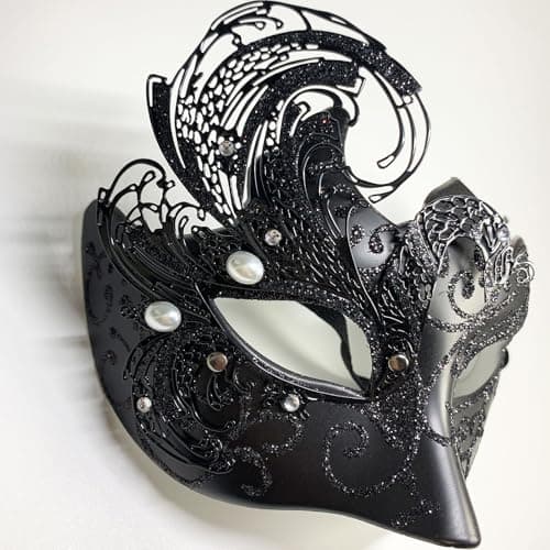 Yimianshou Venetian Masquerade Mask Couple Set for Mardi Gras Ball