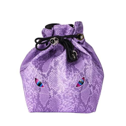 Large Velvet Dice Bag with Cartoon Octopus Pattern - Perfect for D&D Games (100+ Dice Capacity)