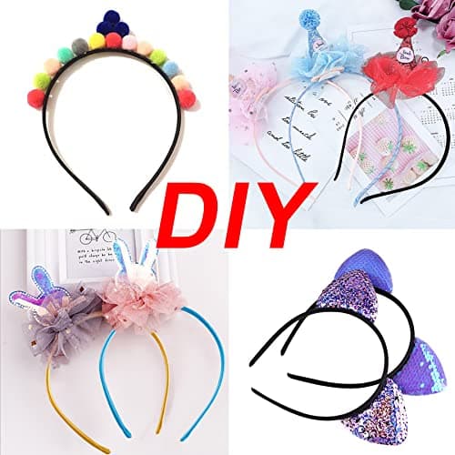 Duufin 50 Pieces Satin Headbands for Girls and Women, 25 Colors