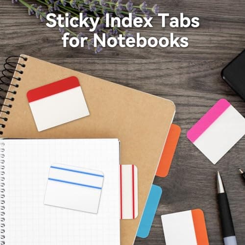 10 Colors 60 Sets 2 Inch Reusable Page Markers for Notebooks Binders File Folders