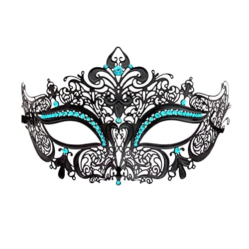 Coddsmz Laser Cut Metal Masquerade Mask for Venetian Parties