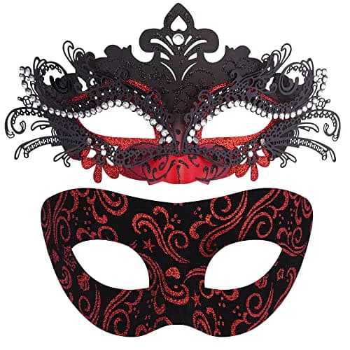 Couples Masquerade Metal Venetian Masks