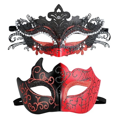 Couples Venetian Masquerade Masks for Carnivals and Halloween