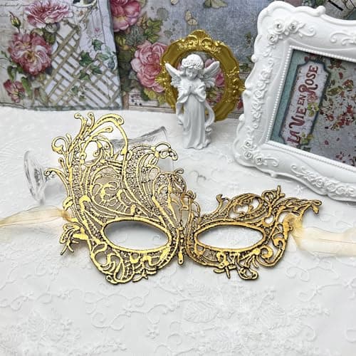 Kooirsp Soft Lace Women's Masquerade Mask for Mardi Gras & Halloween