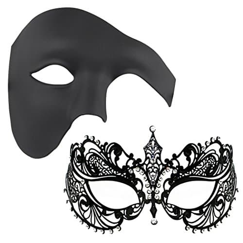 Couples Masquerade Mask Set for Holidays & Parties