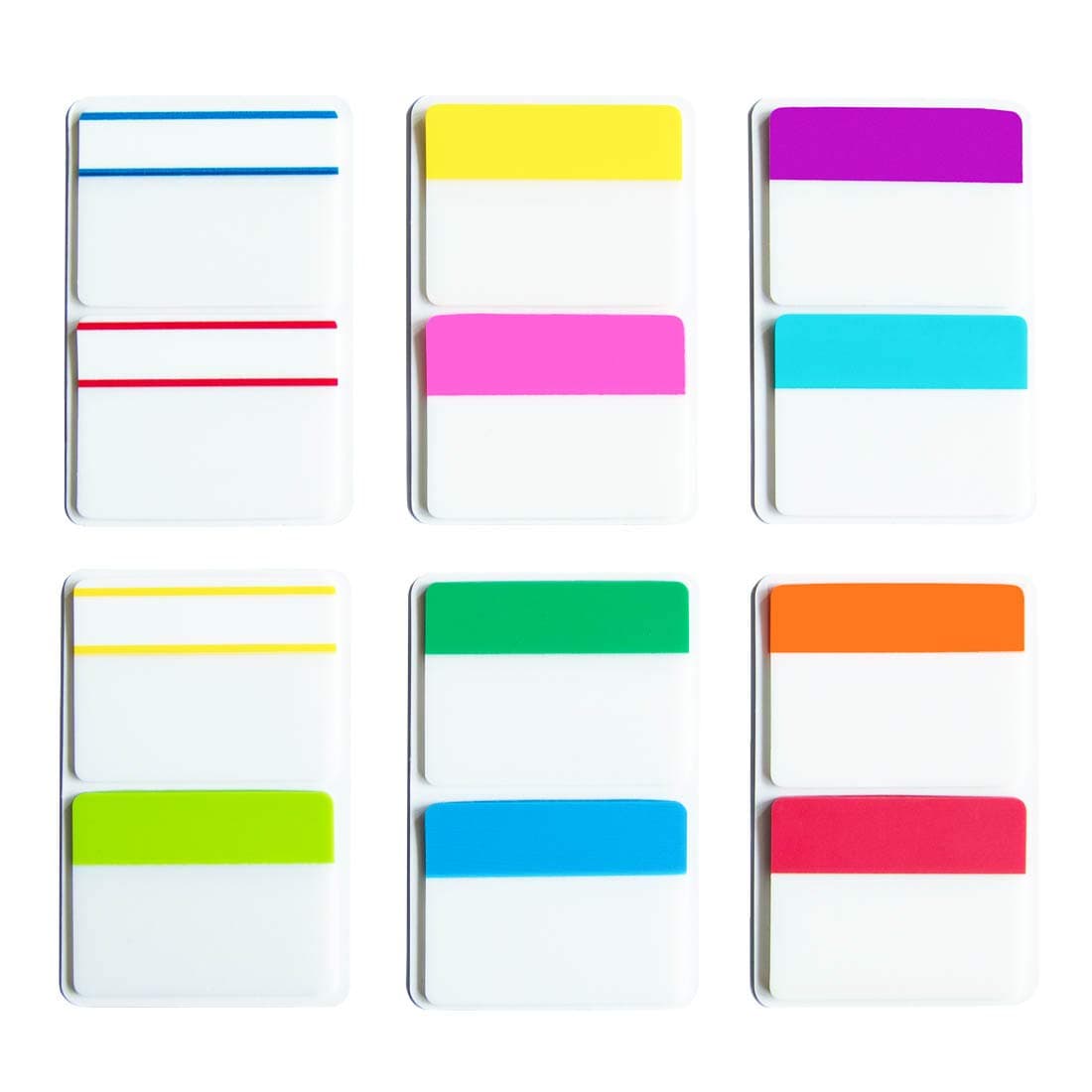 KICNIC 12 Color 2" Reusable Sticky Tabs for Binders, Books & Files (240 Pieces)