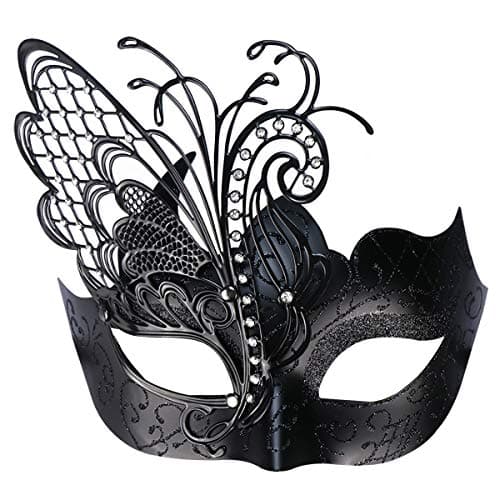 Coddsmz Mysterious Venetian Butterfly Lady Masquerade Mask for Halloween Party Evening Prom Ball