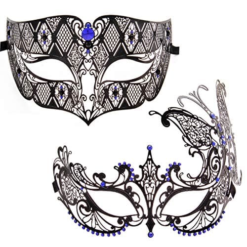 Couples Venetian Masquerade Mask Set for Women and Men