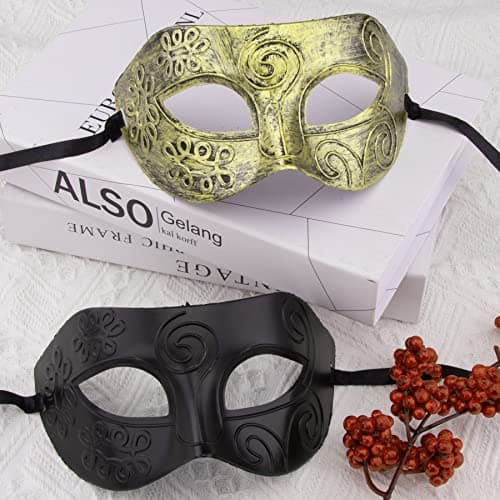 FEQO 16 Pieces Vintage Venetian & Antique Masquerade Masks
