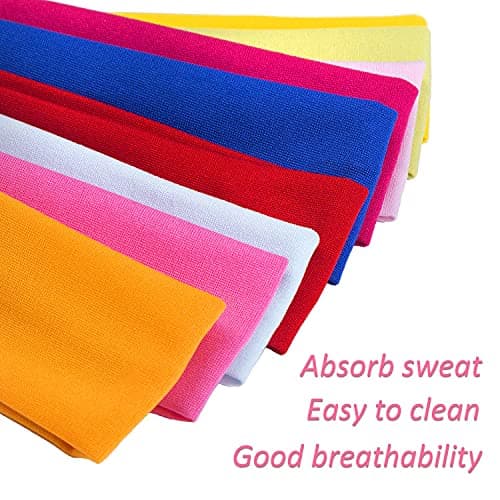 DERAYEE Women's Yoga Hair Bands, 12 Colors Soft Elastic Workout Headbands