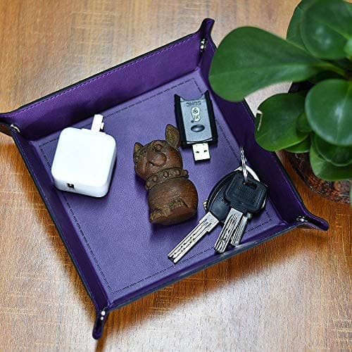 Collapsible Leather Dice Tray for Tabletop RPGs (D&D, Pathfinder)