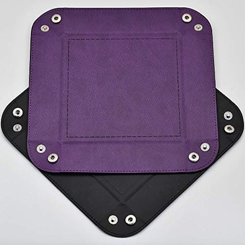 Collapsible Leather Dice Tray for Tabletop RPGs (D&D, Pathfinder)