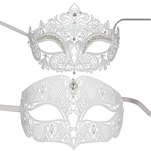 Couples Venetian Masquerade Mask Set for Women and Men