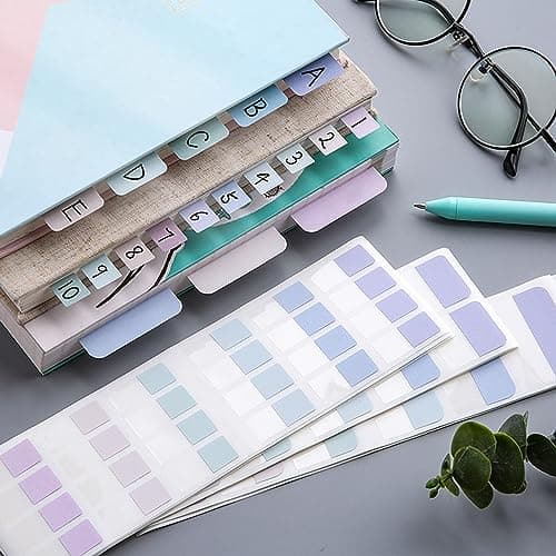 Morandi Tabs 2 Inch Sticky Index Tabs, Writable and Repositionable File Tabs Flags, Colored Page Markers 12Colors