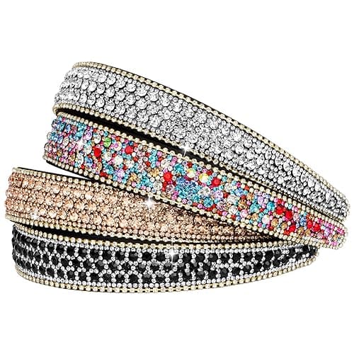 Wecoe Rhinestone Headbands for Women and Girls