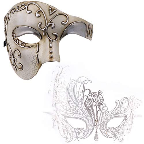 Couples Masquerade Mask Set for Holidays & Parties