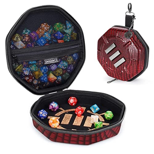 Rugged Black DND Dice Tray & Case for 150 D&D Shakers - Perfect for Game Night