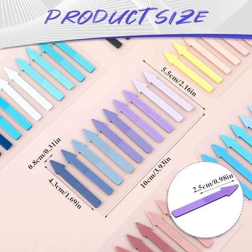 1200Pcs Arrow Colored Sticky Tabs for Office, School, and Annotating Books
