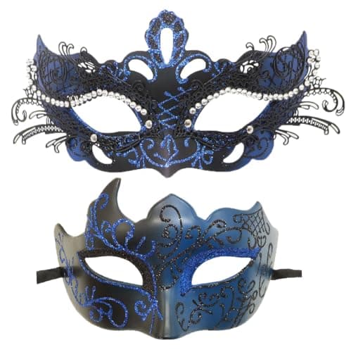 Coolwife Metal Venetian Masquerade Mask for Mardi Gras Party Evening Prom