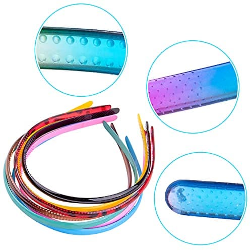30 Piece Duufin Colorful Thin Plastic Headbands for Girls & Women