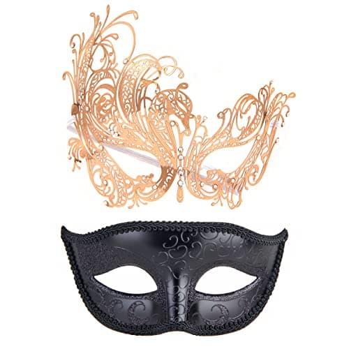 Couple's Venetian Masquerade Masks Accessory