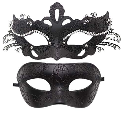 Coolwife Metal Venetian Masquerade Mask for Mardi Gras Party Evening Prom