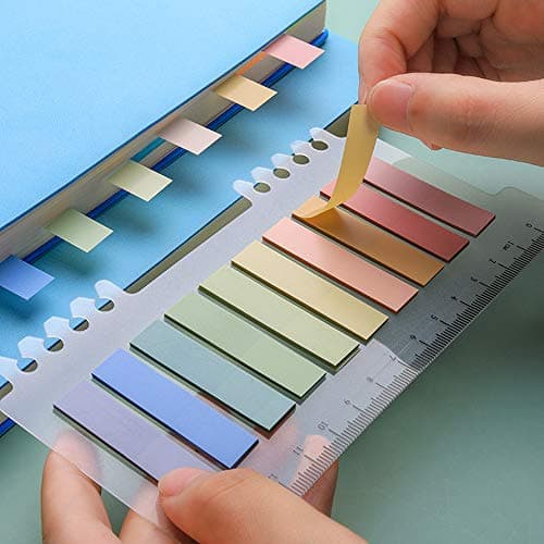 Writable and Repositionable 1200 Piece Sticky Index Tabs for Pages or Book Markers