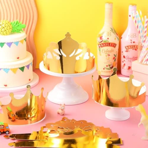 Gold Paper Crowns for Kids and Adults Birthday Party Celebration